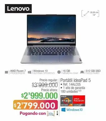 Jumbo Lenovo portátil ideapad 5 oferta