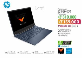 Jumbo Hp portátil gaming oferta