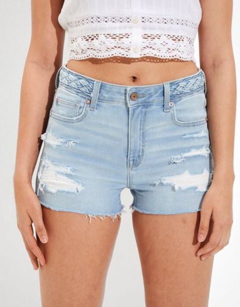 American Eagle Short súper corto en denim ae ne(x)t level de tiro alto oferta