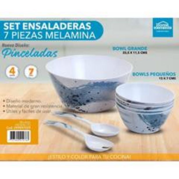 Falabella Set ensaladera  7 pzas melamina  home elements oferta