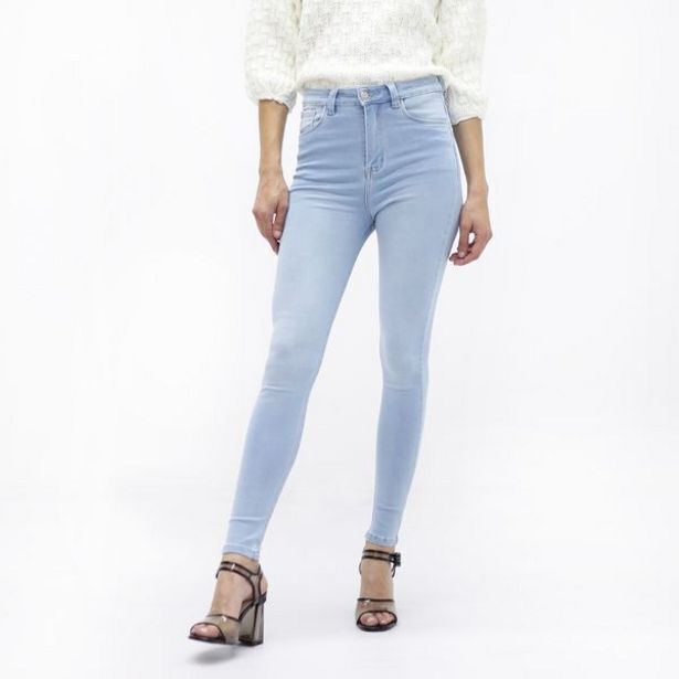 Fuera de Serie Jean muse tiro alto skinny oferta