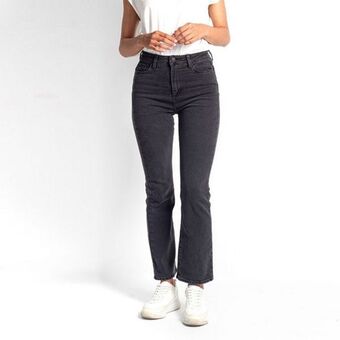 Fuera de Serie Jean muse tiro alto bota recta oferta