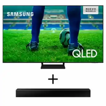 Ktronix Tv samsung 50" pulgadas 127 cm 50q65ba 4k-uhd qled plano smart tv + barra de sonido samsung t400 negro oferta