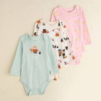 Falabella Bodies bebé niña pack x3 algodón yamp oferta