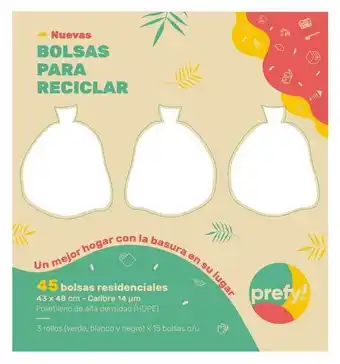 Éxito Bolsas residenciales 43x48cm prefy! sin ref oferta