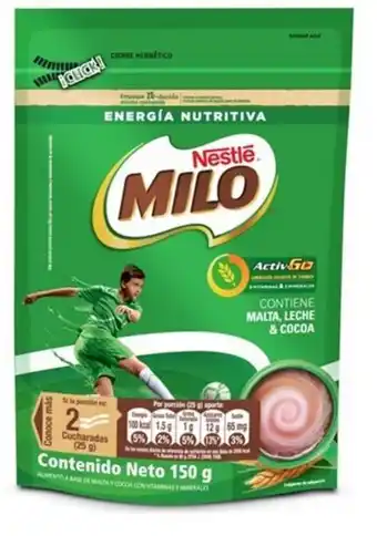 Éxito Modificador de leche milo 150 gr oferta