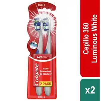 Makro Cepillo dental colgate 360 luminous white 2u oferta