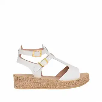 Bon-Bonite Espadrila color blanco crema en cuero oferta