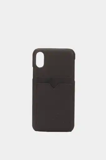 Porta celular bence de cuero negro