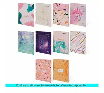 Panamericana Cuaderno cuadriculado, 7 materias, 175 hojas, argollado mediano, incolors (surtido) oferta