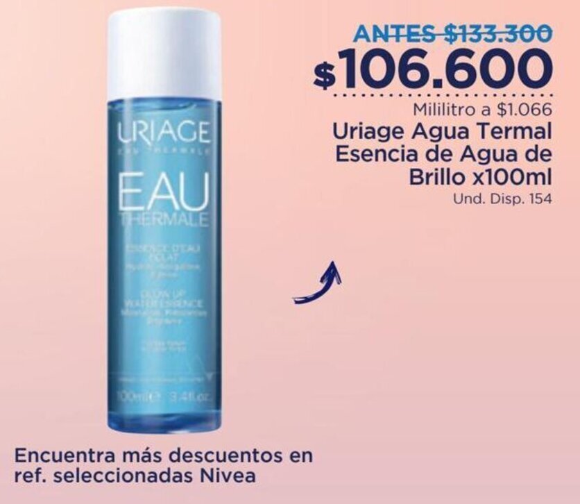 FarmaTodo Uriage Agua Termal Esencia de Agua de Brillo x 100ml oferta
