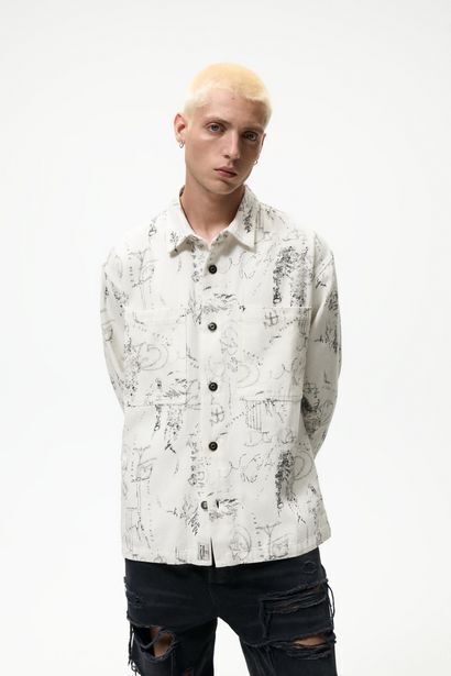 Zara Sobrecamisa estampado graffiti oferta