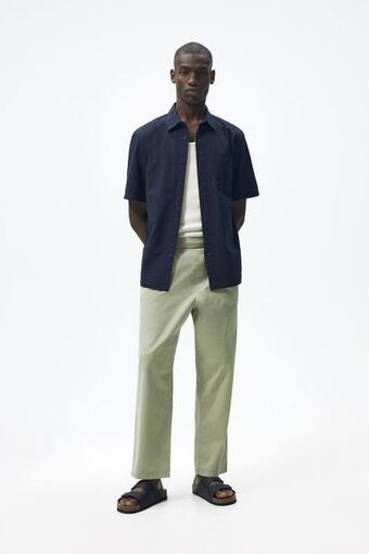 Zara Camisa seersucker oferta