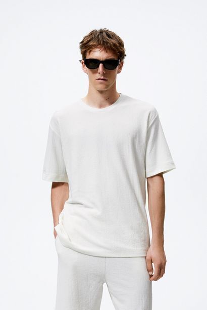 Zara Camiseta efecto arrugado oferta