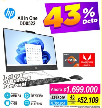 Alkomprar HP All In One DD0522 oferta
