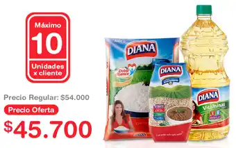 Makro Arroz Diana x 3,000g + Lenteja Diana 1kg+Aceite Diana Vitaminas x 3,000ml oferta