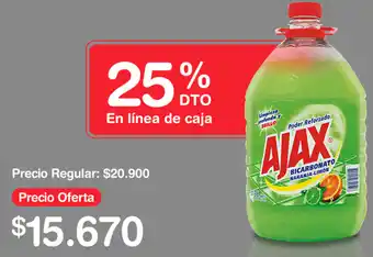 Makro Limpiador Ajax Bicarbonato Naranja Limón 3lt oferta
