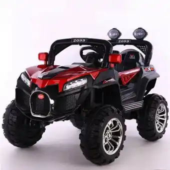 Éxito Carro eléctrico bugatti rojo montable niño hasta 5 años llantas en caucho luces led oferta