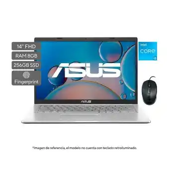 Éxito Computador asus intel core i3 1115g4 8 gb 256 gb ssd x415eaek1181w oferta