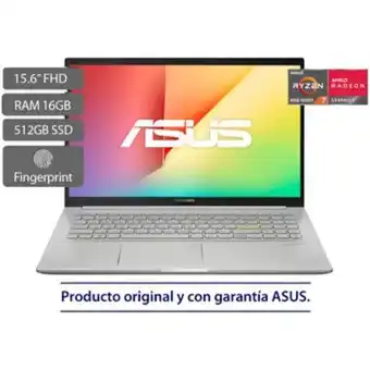 Linio Portátil asus m513ia r7 16g ram 512gb 15.6 fhd plata oferta