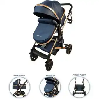 Linio Coche bebe moises happy baby azul fj oferta