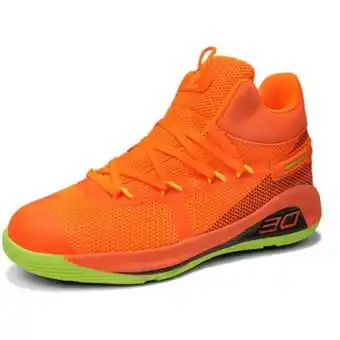 Linio Zapatillas de baloncesto unisex de talla grande para tobillo-naranja oferta
