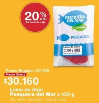 Makro Lomo de Atún Pesquera del Mar x 450g oferta