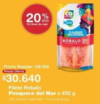 Makro Filete Robalo Pesquera del Mar x 450g oferta