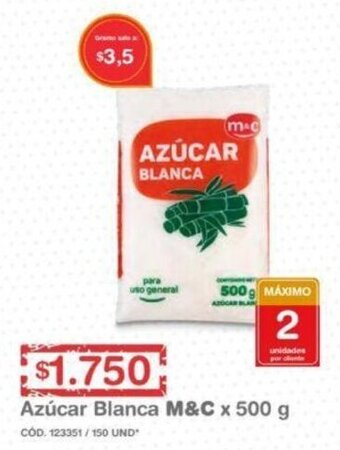 Makro Azúcar Blanca M&C x 500g oferta
