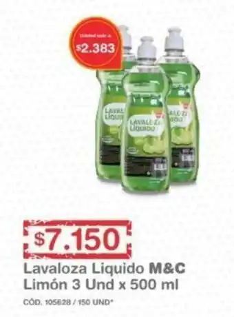 Makro Lovaloza Liquido M&C Limón 3 und x 500ml oferta