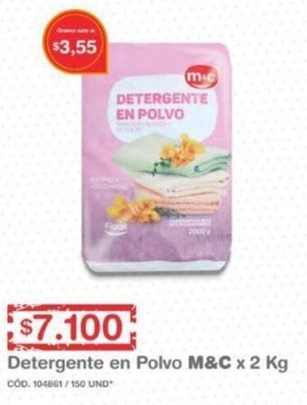 Makro Detergente en Polvo M&C x 2kg oferta