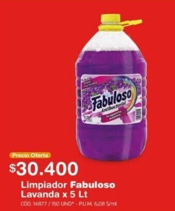 Makro Limpiador Fabuloso Lavanda x 5lt oferta