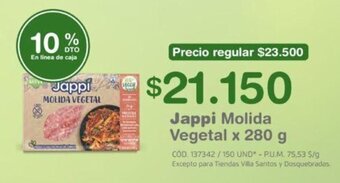 Makro Jappi Molida Vegetal x 280g oferta