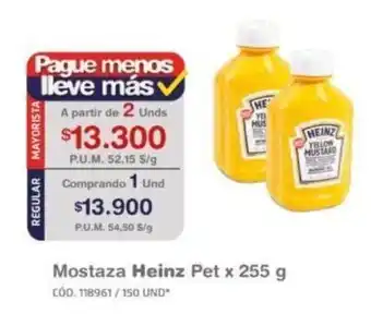 Makro Mostaza Heinz Pet x 255g oferta