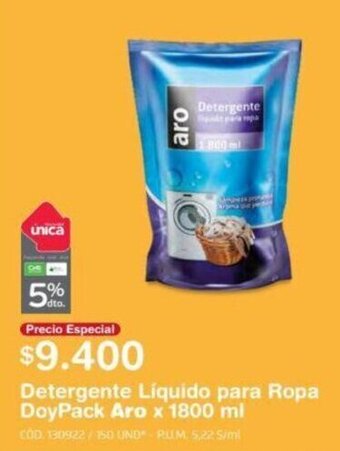 Makro Detergente Líquido para Ropa Doypack Aro x 1800ml oferta