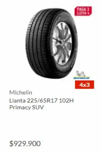 Homecenter Michelin Llanta 225/65R17 102H Privacy SUV oferta