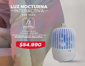 Tiendas D1 Luz Nocturna Interactiva Red Flag oferta