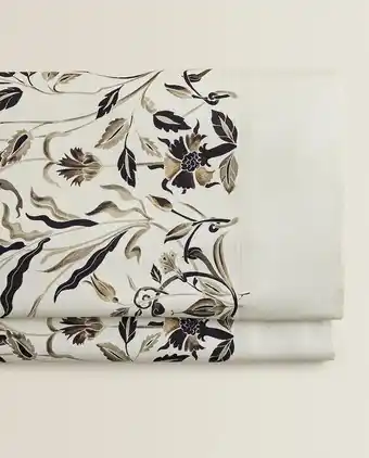 Zara Home Sábana encimera estampado ramas y flores oferta