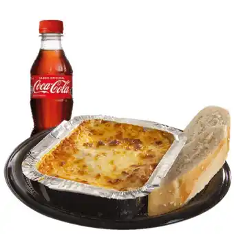 MegaTiendas Lasagna de pollo + coca cola x 250 ml oferta
