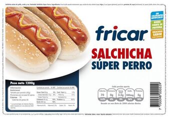 Makro Salchicha super perro fricar industrial 1200g oferta
