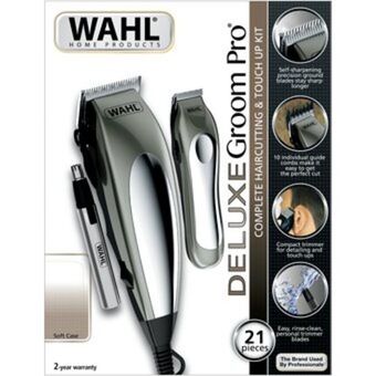 Linio Delux groom home pro máquina + patillera de corte original plateada oferta