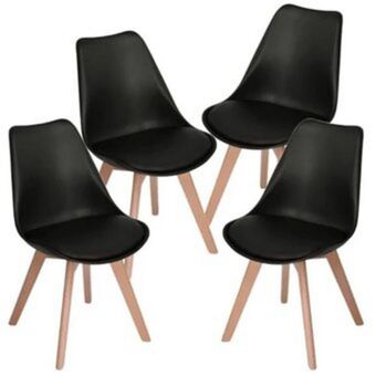 Linio Set 4 sillas tipo eames tulip asiento acolchado comedor sala oferta