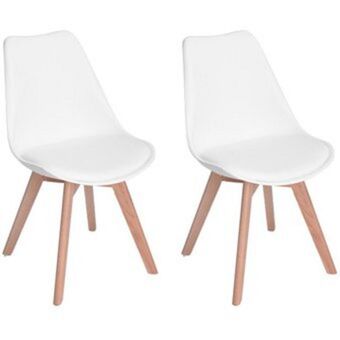 Linio Set 2 sillas tipo eames tulip asiento acolchado comedor sala oferta