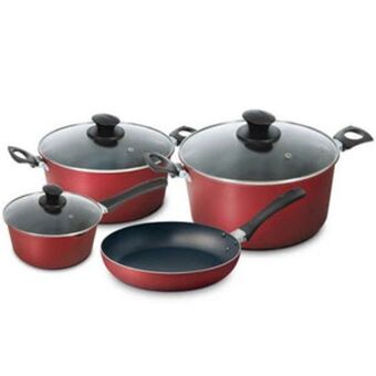 LeBon Juego de ollas just cook roja 7 piezas / ilko oferta