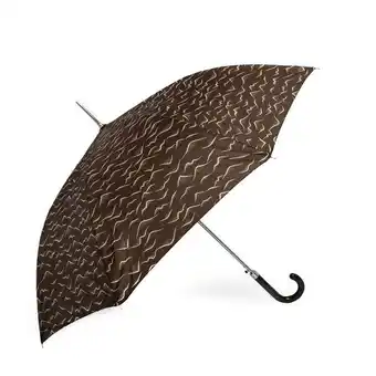 Panamericana Paraguas semiautomático 8r café con diseño de montañas, 86 cm oferta