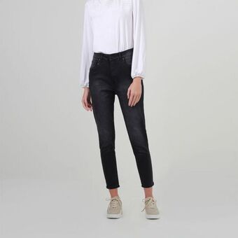 Fuera de Serie Jean para mujer tiro alto bota skinny bolsillos laterales oferta