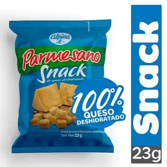Éxito Snack queso parmesano alpina 23 gr oferta