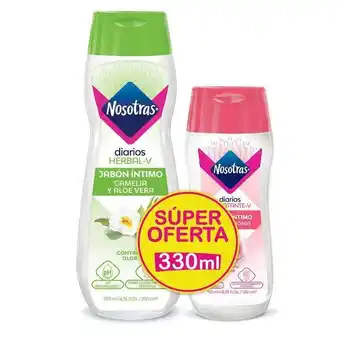 Éxito Oft jabon intimo herbal+sensit nosotras 330 ml oferta