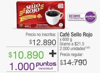 Jumbo Café sello rojo x 600 g oferta