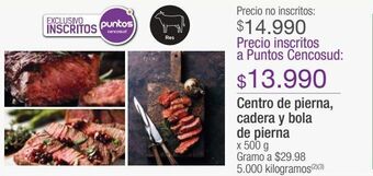 Jumbo Centro de pierna, cadera y bola de pierna x 500 g oferta